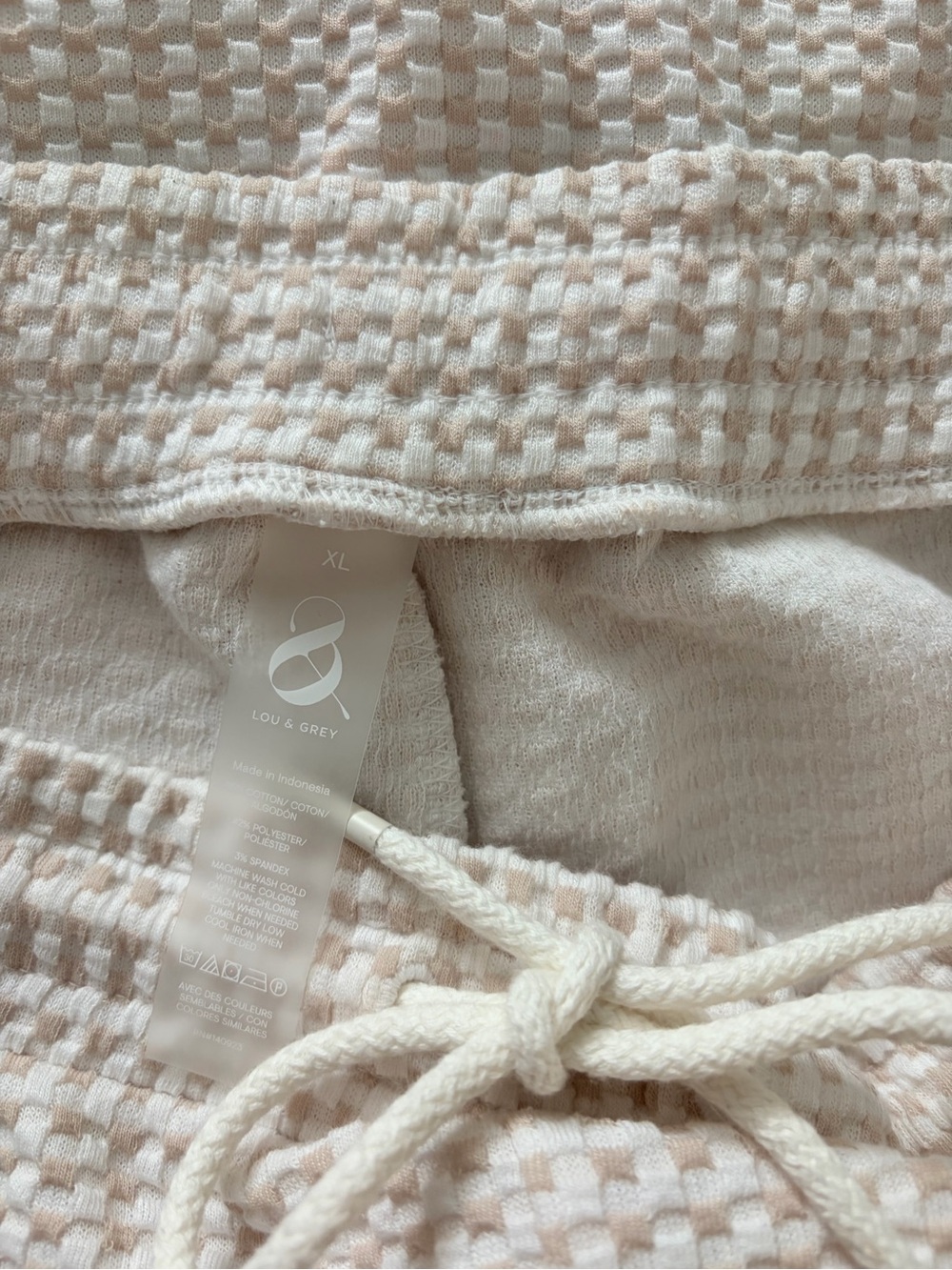 Lou & Grey Cream Waffle Knit Lounge Set - Picture 3 of 5